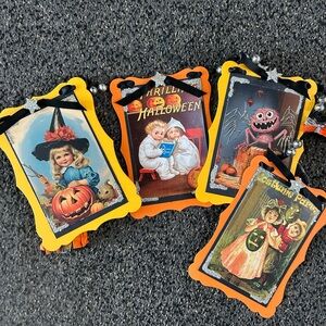Halloween postcard Holiday garland